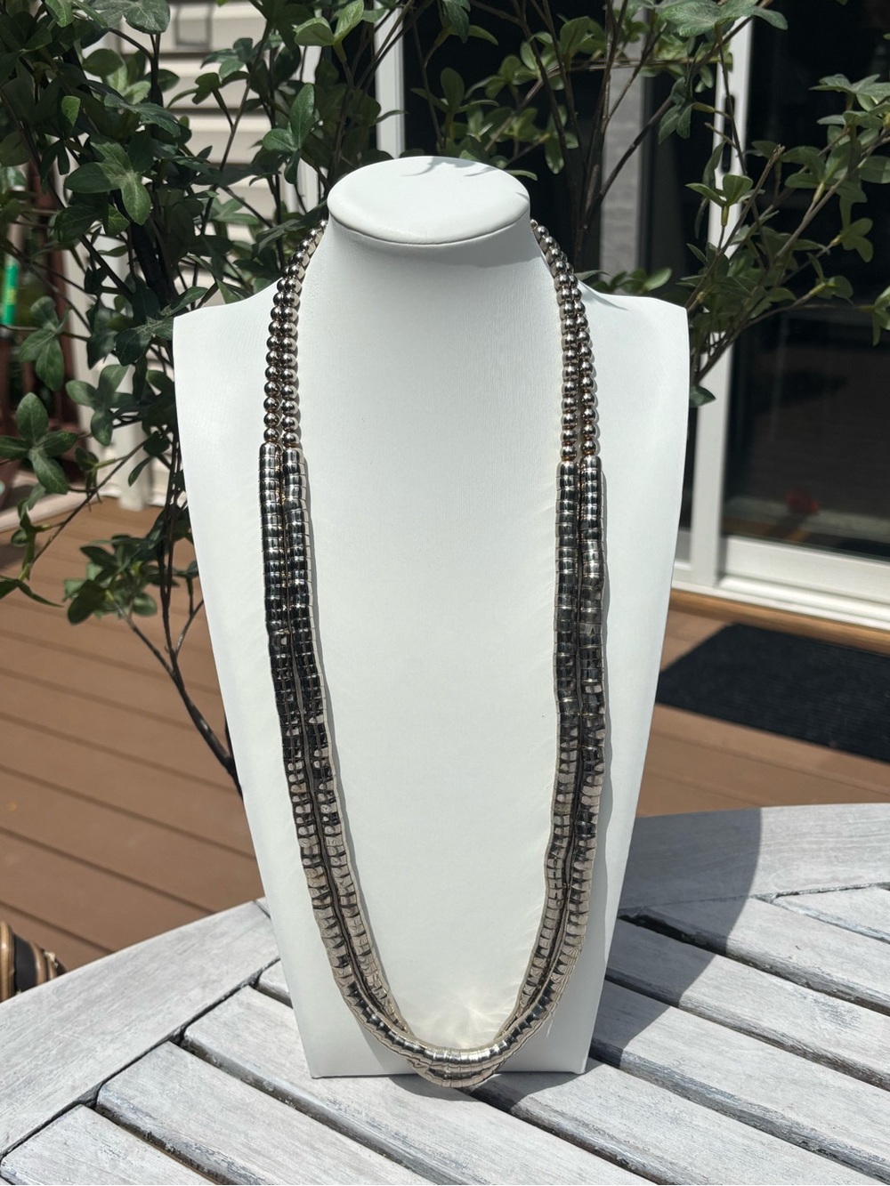 Layered Hematite Multi-Strand Necklace - Women Jewelry